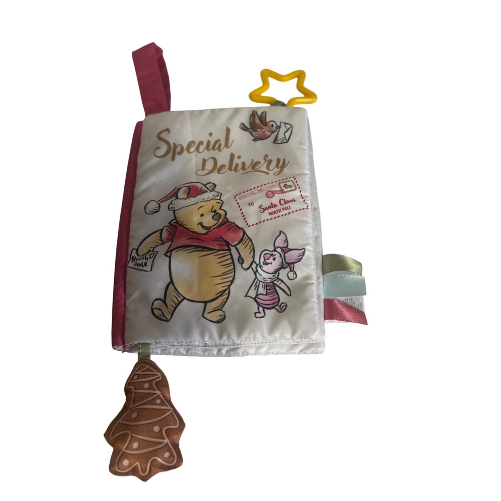 Disney Baby Winnie the Pooh Special Delivery Christmas Soft Crinkle Book Toy
